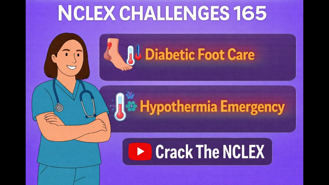 NCLEX Challenges 165| Diabetic Foot Care & Hypothermia Emergency Priorities (SATA) | NCLEX 2026 Prep