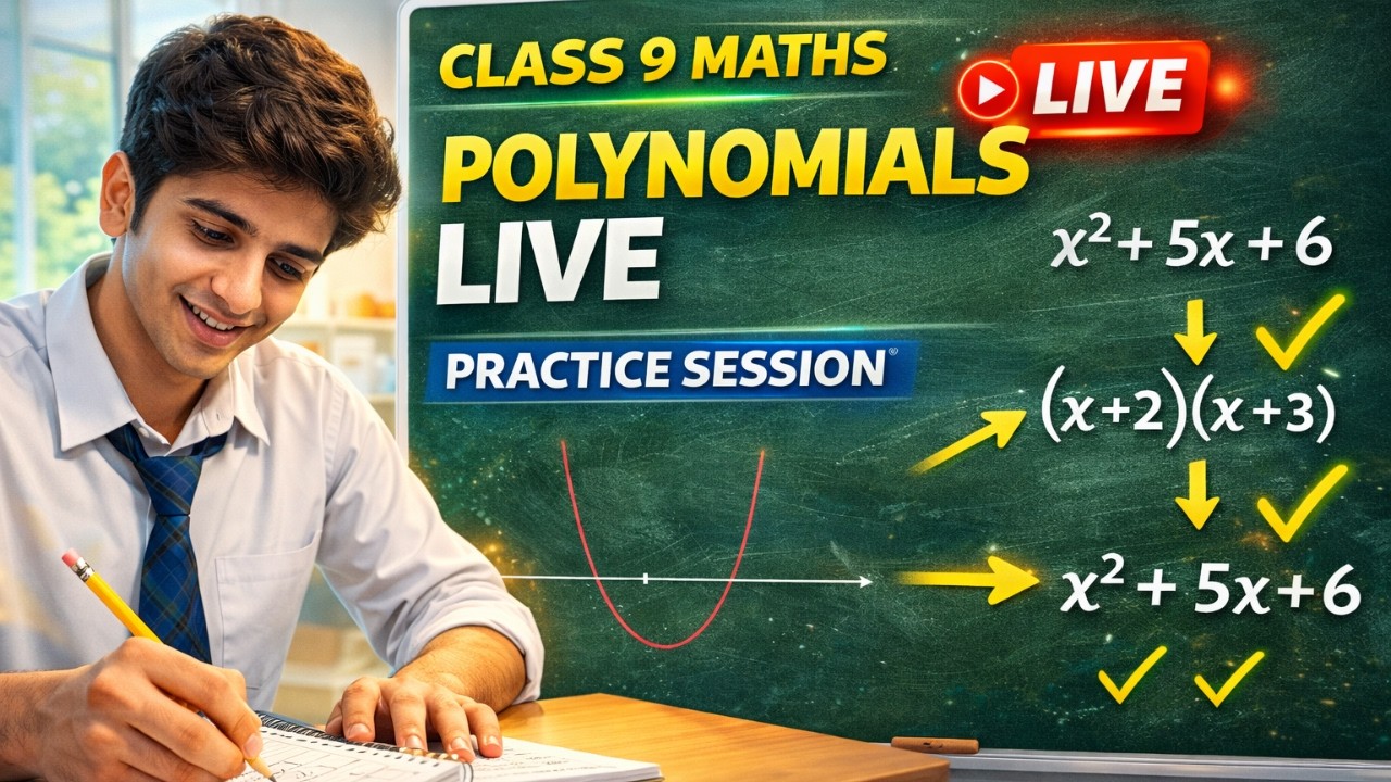 Polynomials Practice Session 🔥 | Class 9 Maths LIVE #class9th #cbseclass9