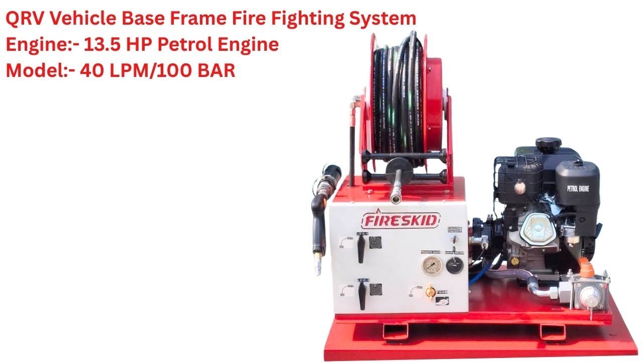 QRV Vehicle Base Frame Fire Fighting System 40 LPM @ 100 BAR | Fireskid 