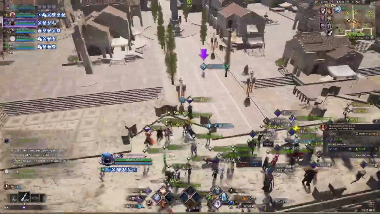 Throne and liberty- intern server siege jailed vs 2 guilds