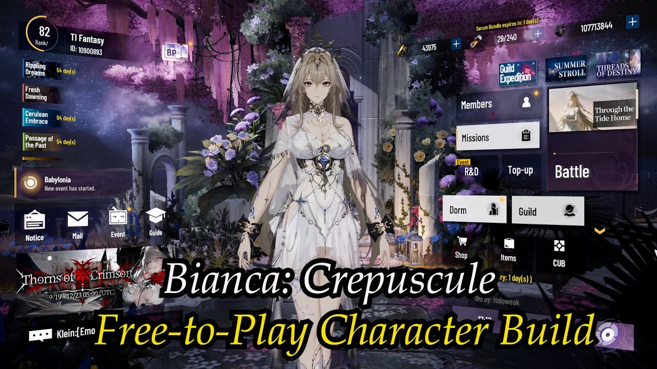 Bianca: Crepuscule Free-to-Play Character Build