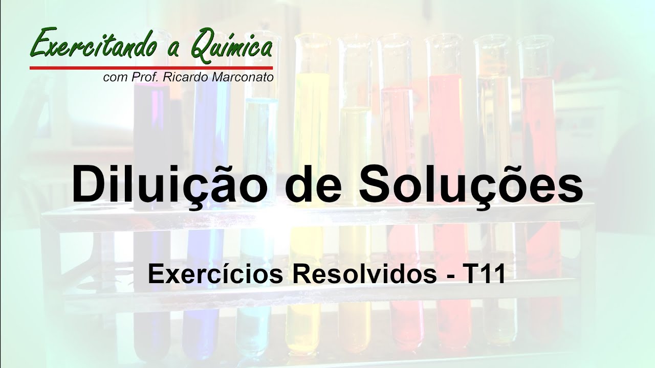 Diluição de Soluções - Exercícios Resolvidos T11