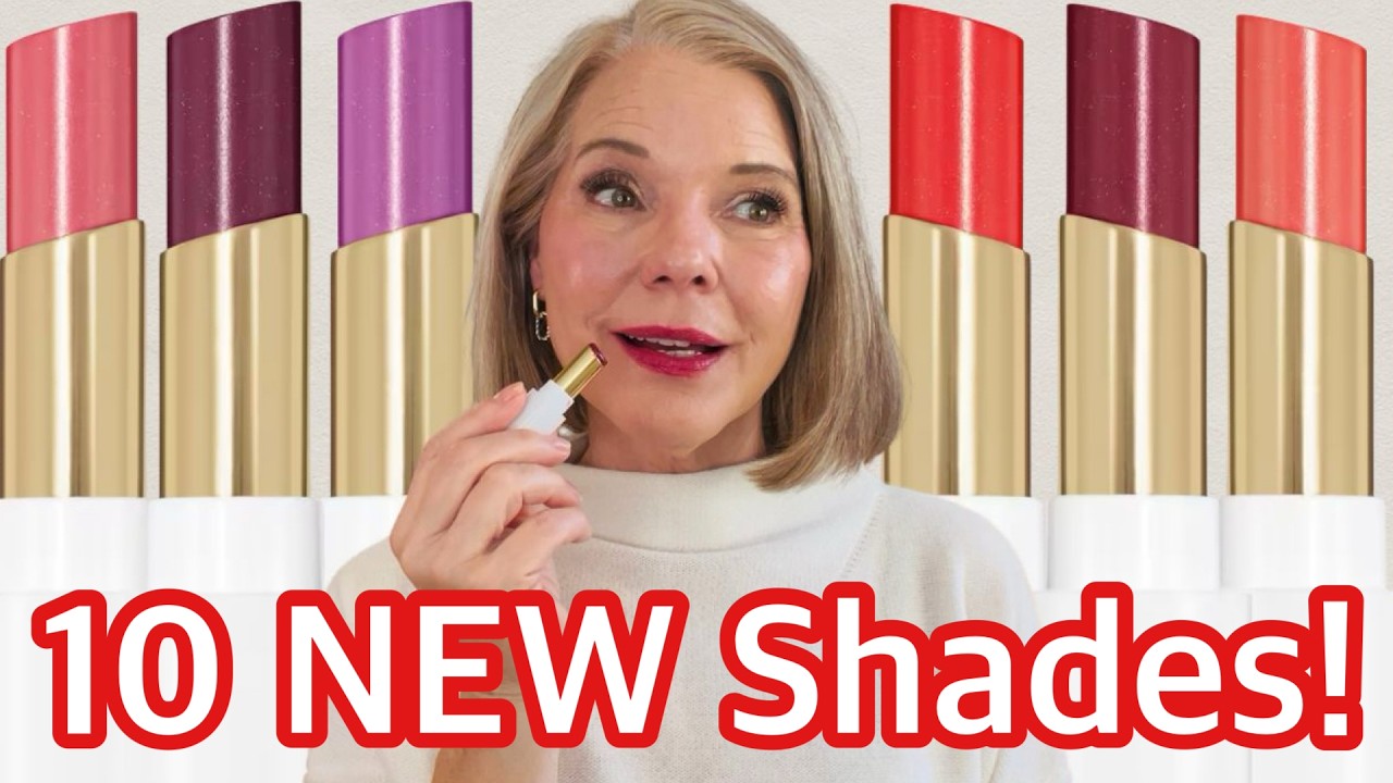 Revlon Glass Shine Lipstick | Swatching & Trying on ALL 10 NEW SHADES