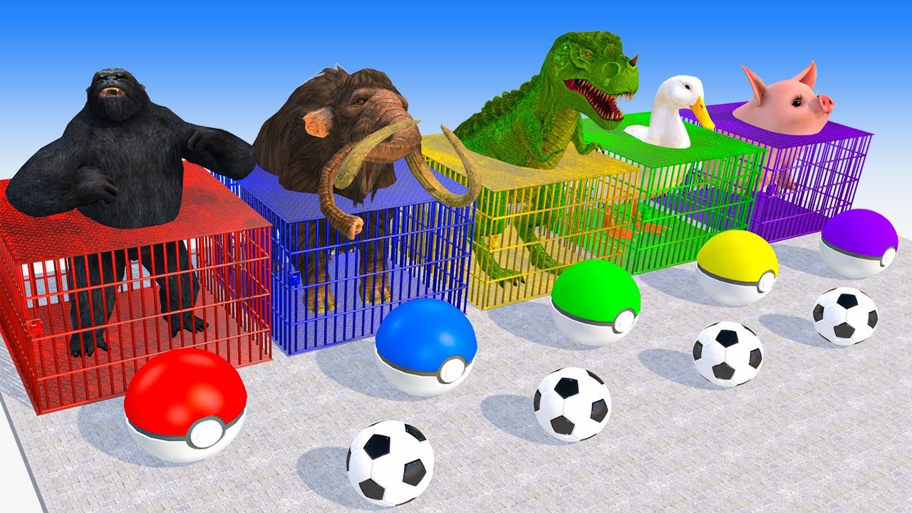 Duck Mammoth Elephant Dinosaur Gorilla Choose The Right Ball ESCAPE ROOM CHALLENGE Animals Cage Game
