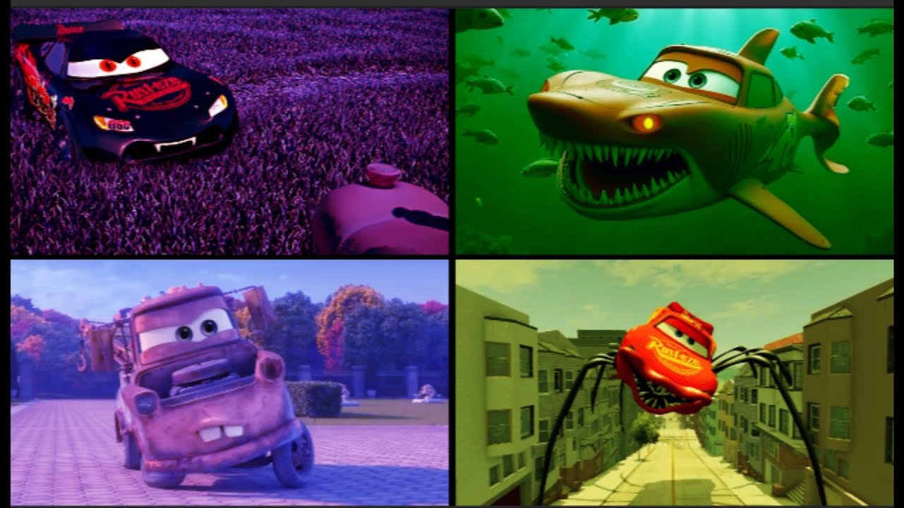 Shark Mqueen vs Evil Mcqueen vs Mcqueen Eater vs Lightning Mcqueen - Coffin Dance Song Cover / Tiles