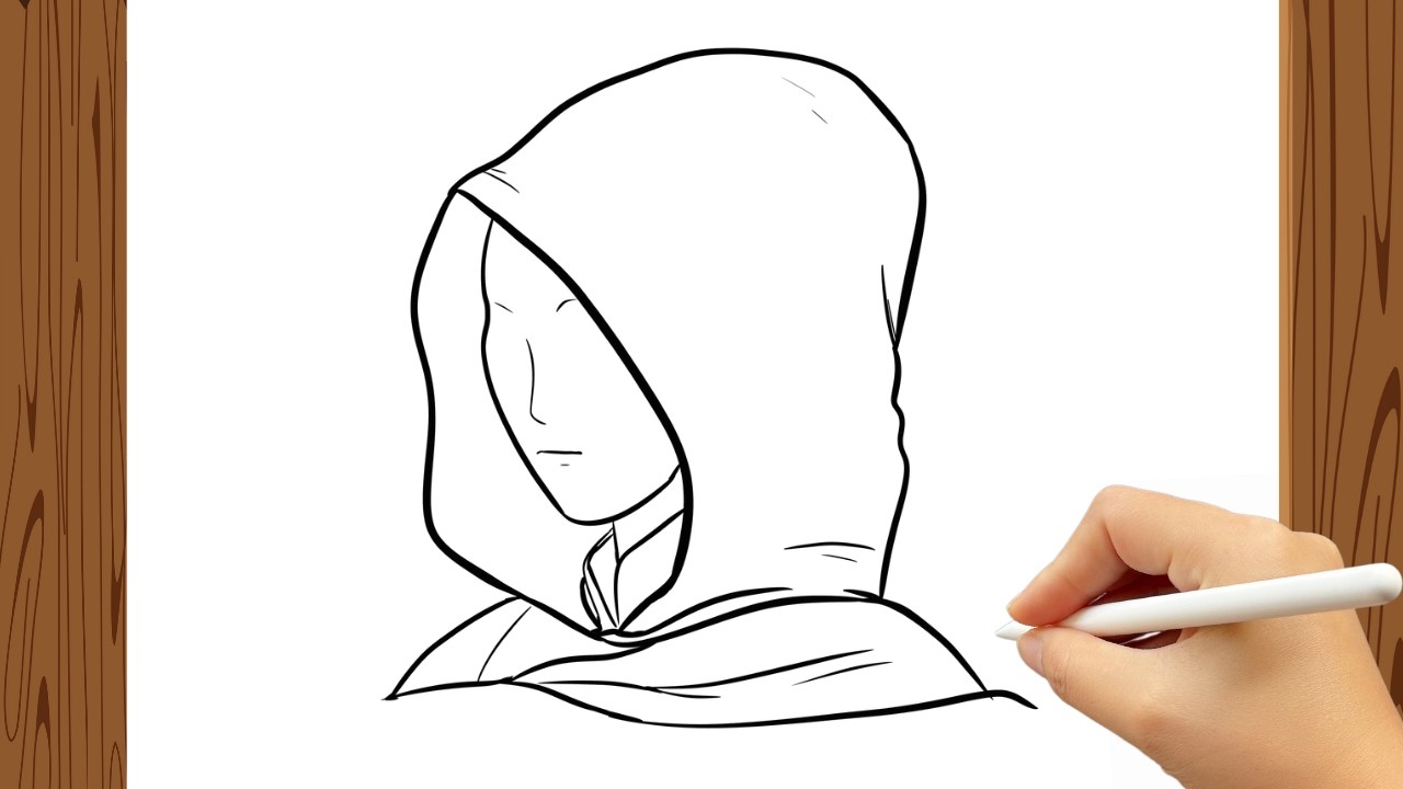 How to Draw Hooded Man