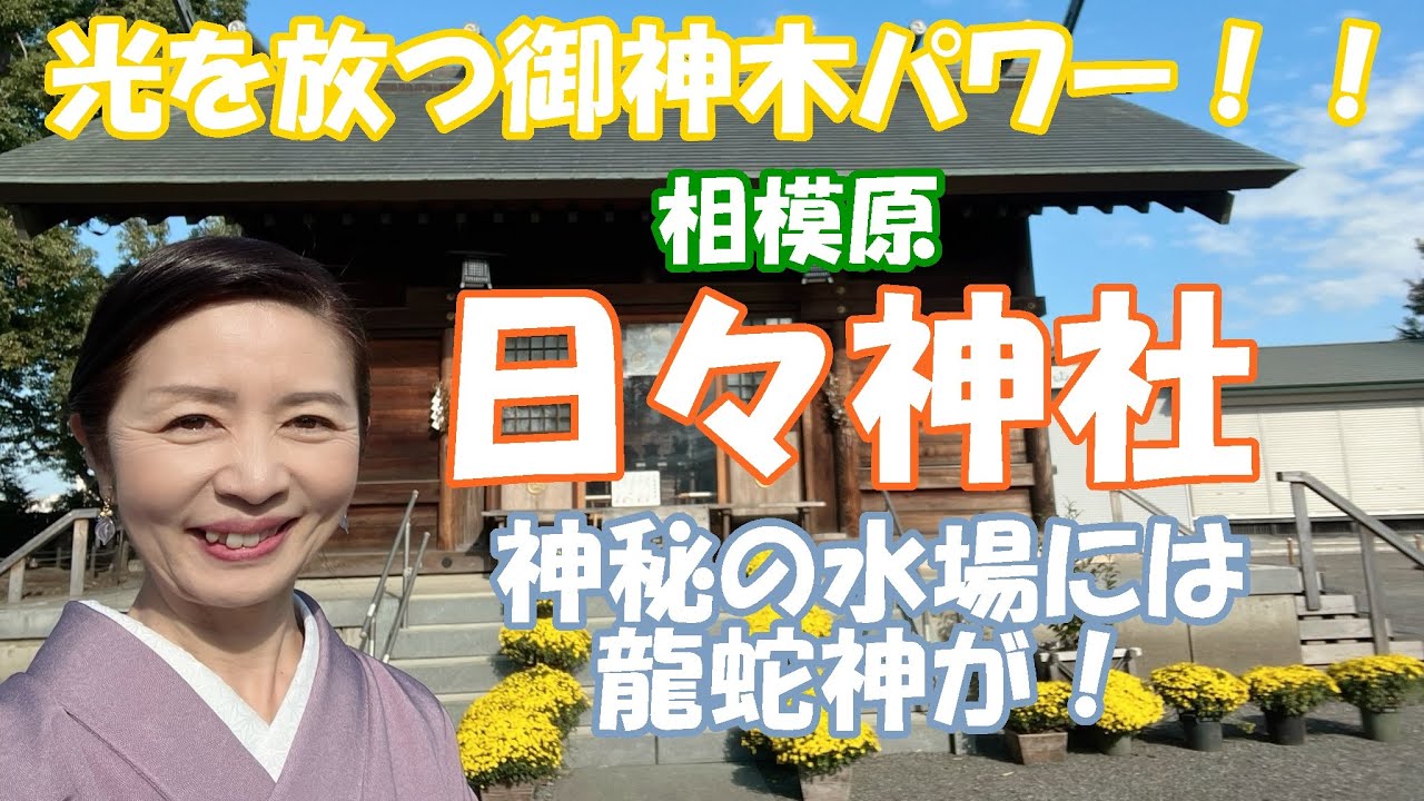 【相模原　日々神社】～天照大御神を祀る”日の宮”～光を放つ奇跡の御神木とは！？御神水が湧きでる神秘の水場で見たものとは！？