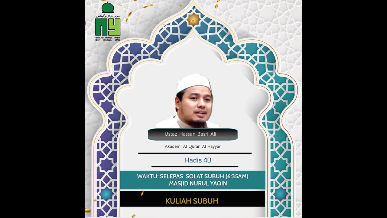 [ LIVE ] Kuliah Subuh - Ust Basri Abd Rashid