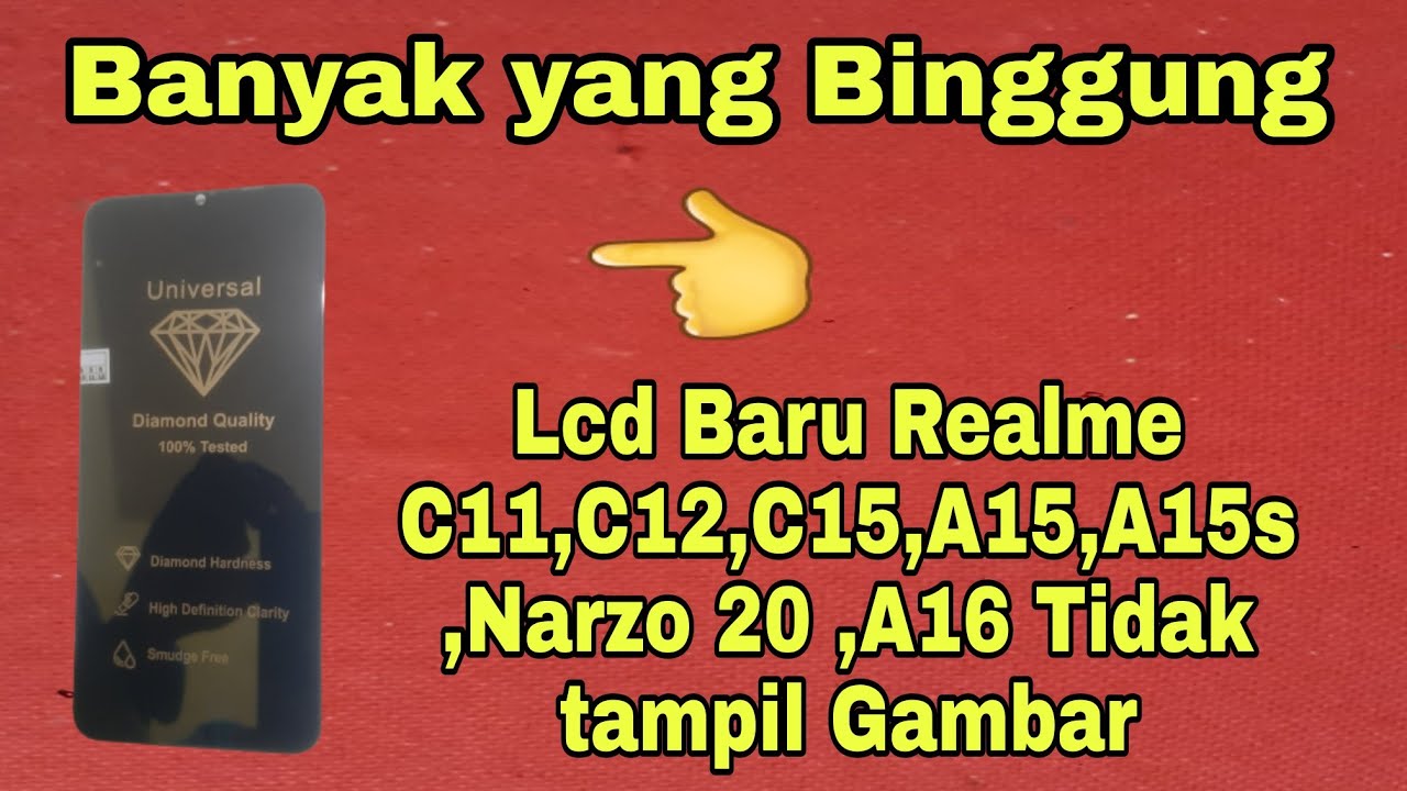 Pasti banyak yang gagal ganti Lcd realme C11,C12,C15,Narzo 20