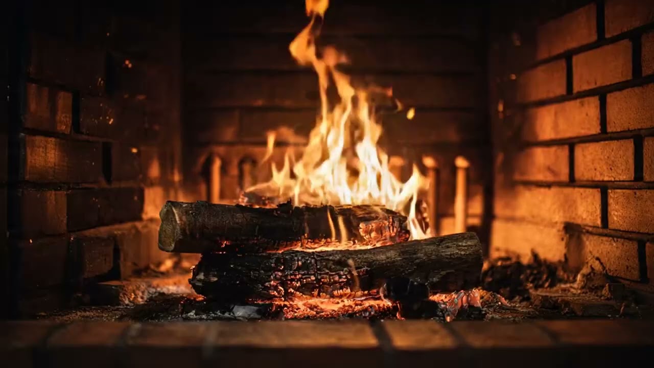 Warm Crackling Fireplace Ambience for Ultimate Stress Relief and Quiet Rest Mood Mood 🔥