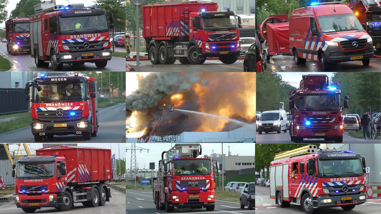 [GRIP 2 Peloton Inzet] Enorme Brand bij distributiecentrum Vice Versa aan de Kanaalstraat in Oss