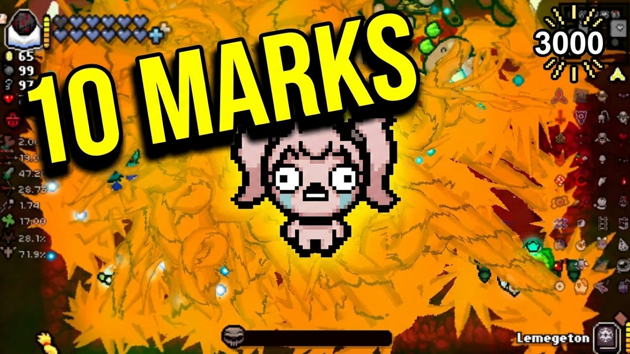 One Character. 10 Marks. A MONSTER Isaac BREAK. THANK YOU FOR 3K SUBS!