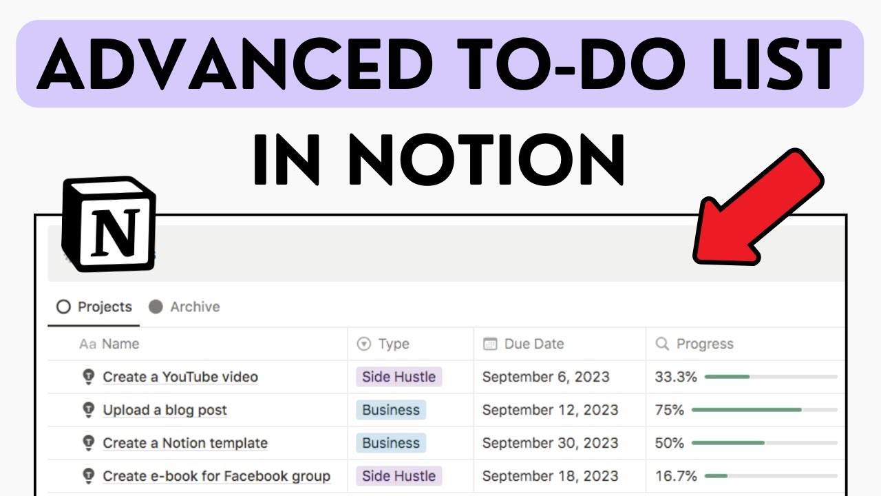 Создайте расширенный список дел в Notion вместе со мной!