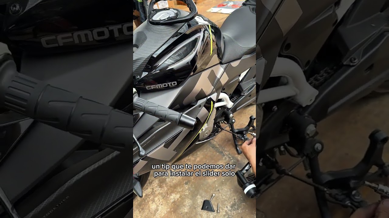INSTALACIÓN DE SLIDER EN 250SR / 300SR #CFMoto #250SR #300SR #Sliders #ModsMoto #BikerLife #tutorial