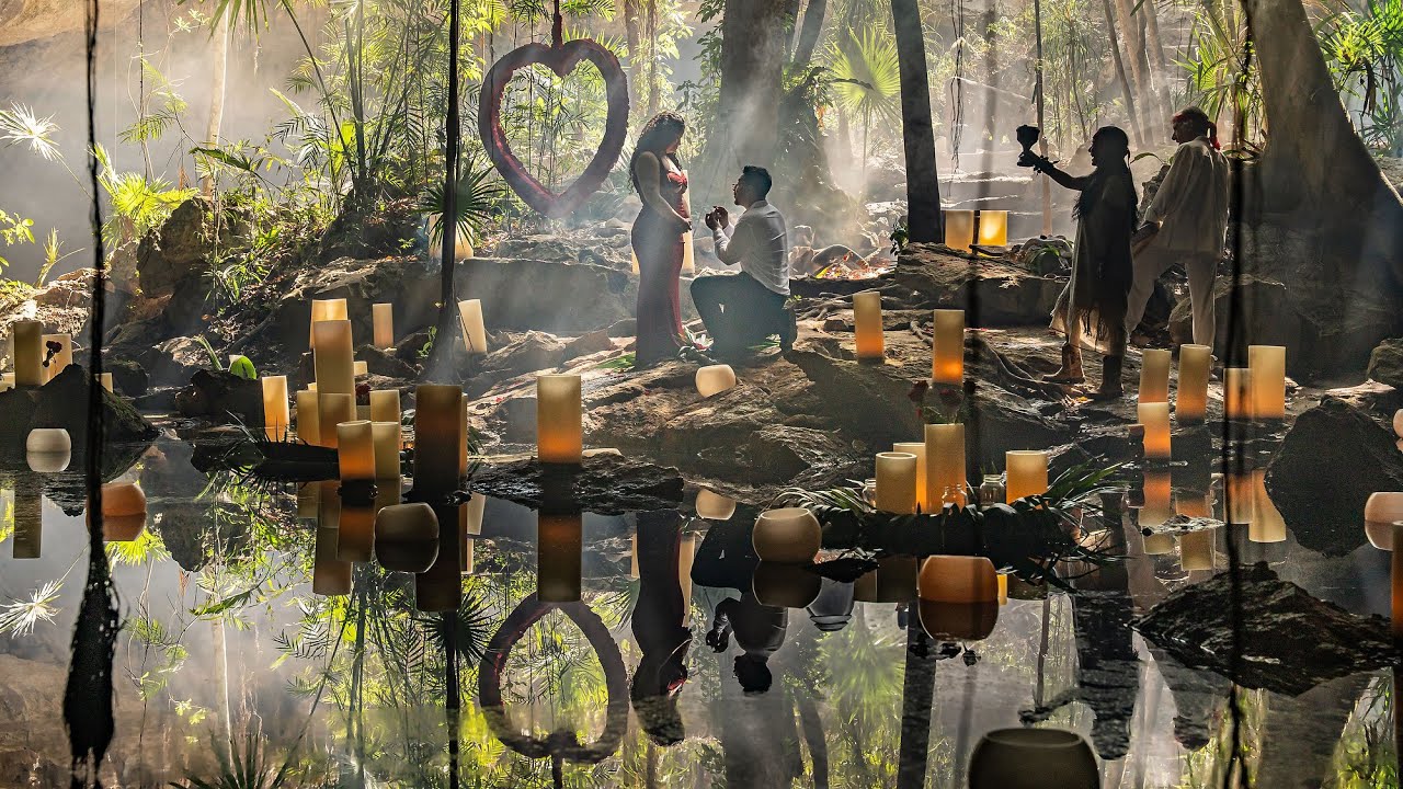 Surprise Proposal followed by surprise Cenote Wedding Ceremony