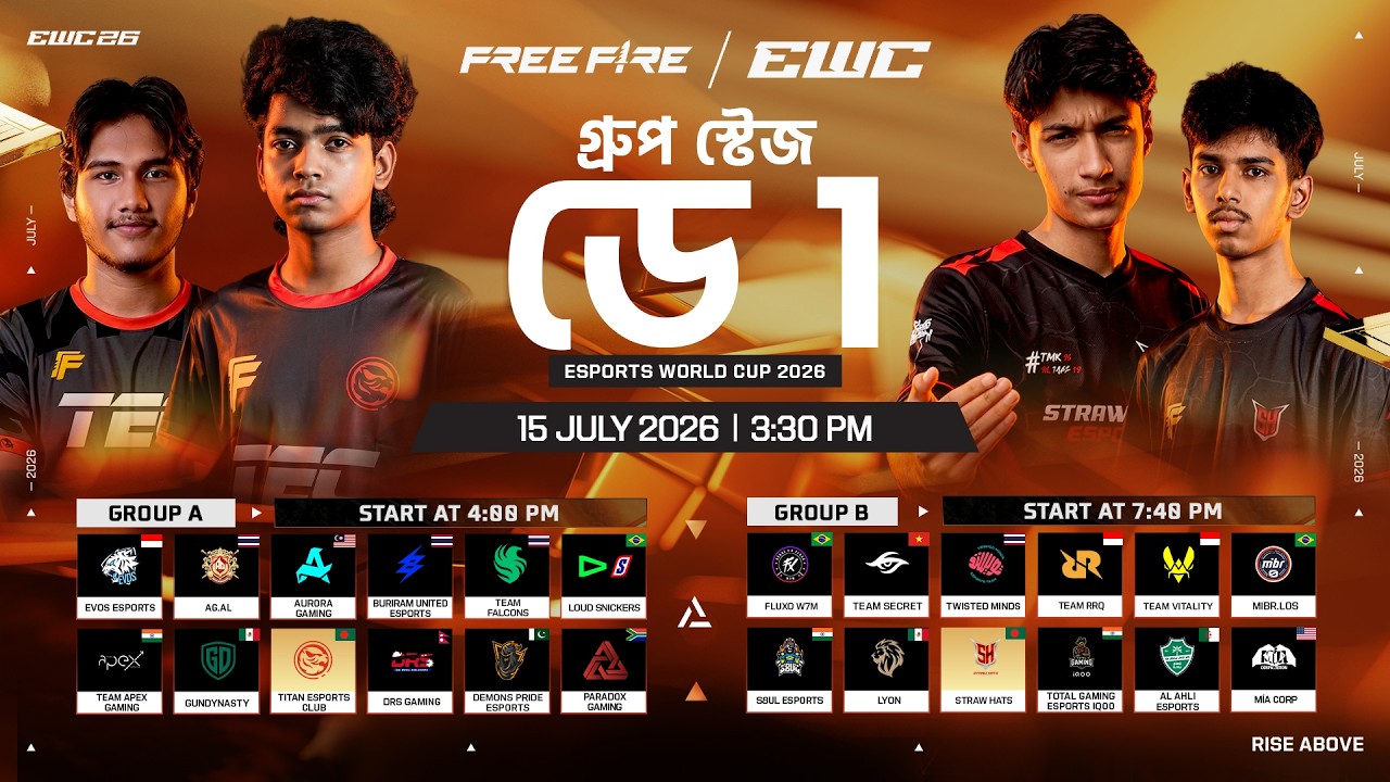 [LIVE] Free Fire Esports World Cup / Group Stage Day 1