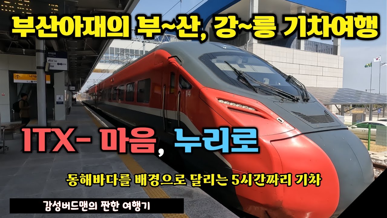 부산에서 강릉 기차여행 가능해졌다. ITX마음,누리로 #동해선 #itx마음 #여행 #강릉여행