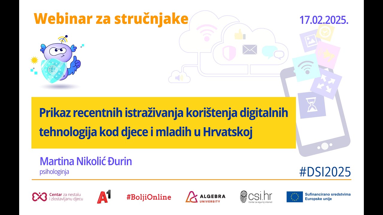 Webinar za stručnjake: Prikaz recentnih istraživanja korištenja digitalnih tehnologija...