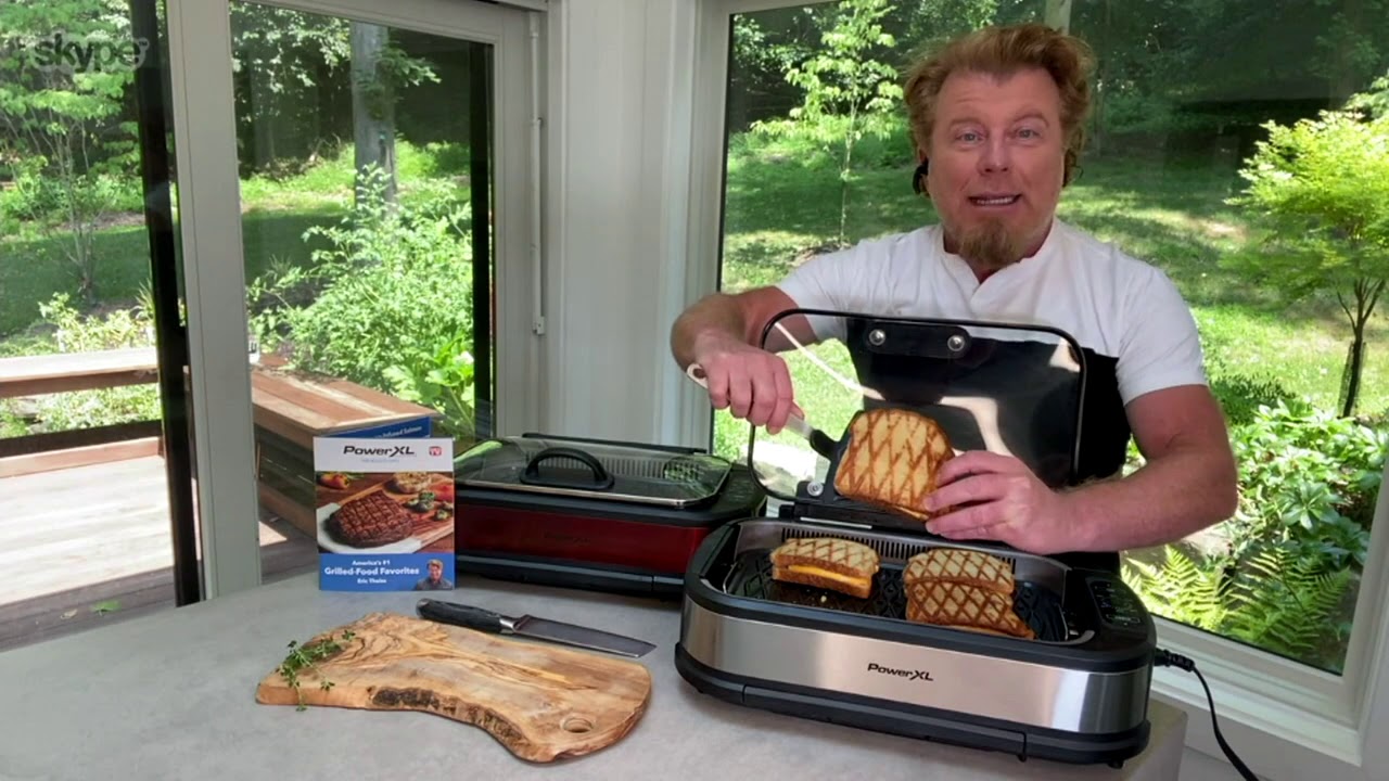 PowerXL Smokeless Indoor Electric Grill Pro w/ Griddle Offer on QVC