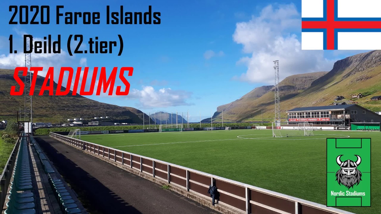 2020 Faroe Islands 1. deild (2nd Division) stadiums of all clubs