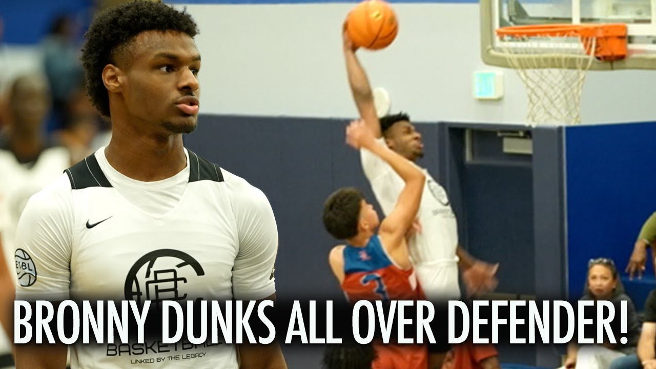 BRONNY JAMES FIRST SENIOR GAME AT SIERRA CANYON & DUNKS ON DEFENDER!