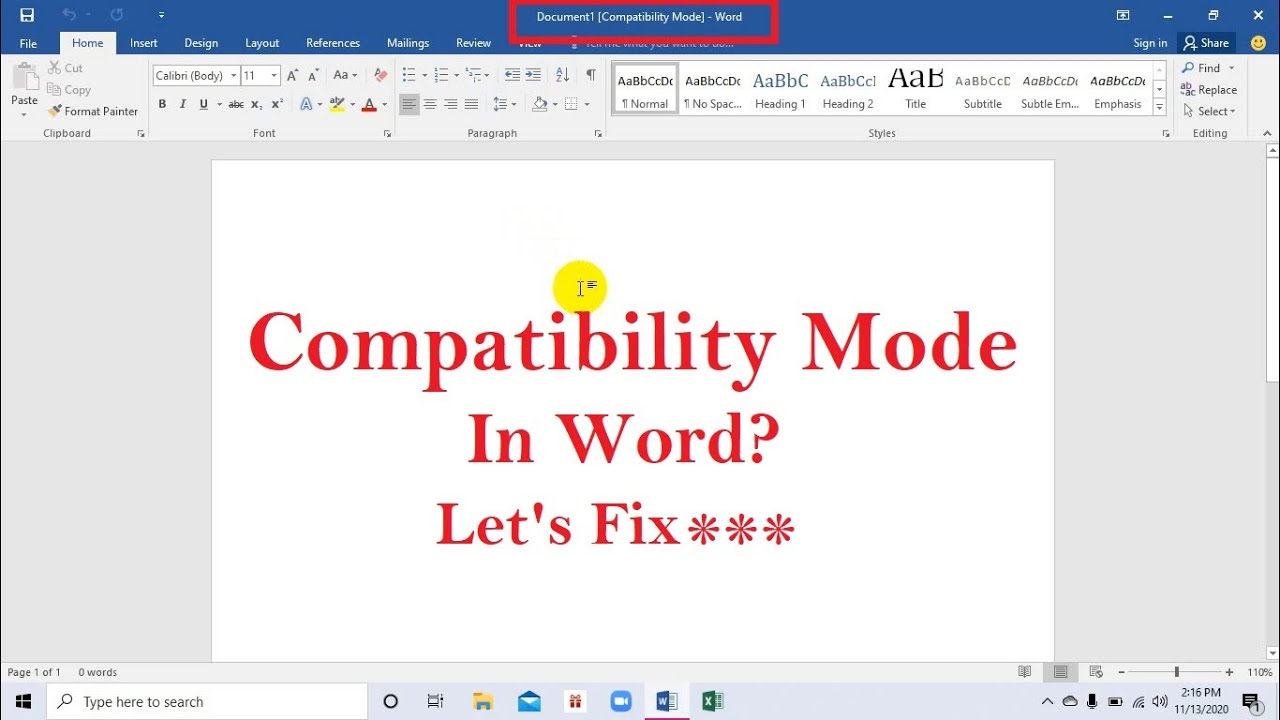 How To Turn Off Compatibility Mode In Word Windows 10 || Word, Excel, PowerPoint
