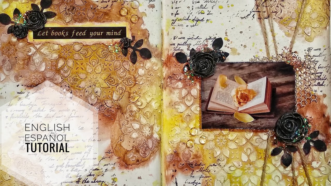 Art journal ~ Pasta de textura y Lindy's / Texture paste and Lindy's