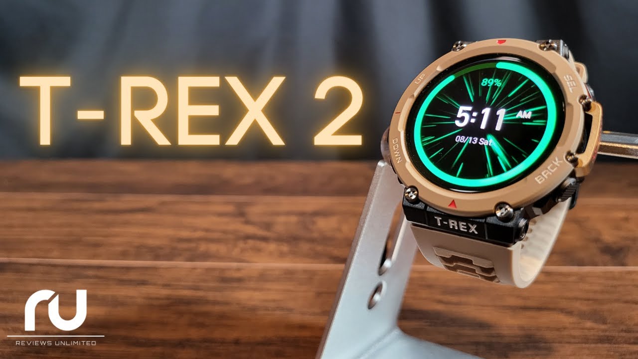 T-Rex 2 Amazfit - Multi Band GPS - Long Battery Life - Unboxing - Desert Khaki