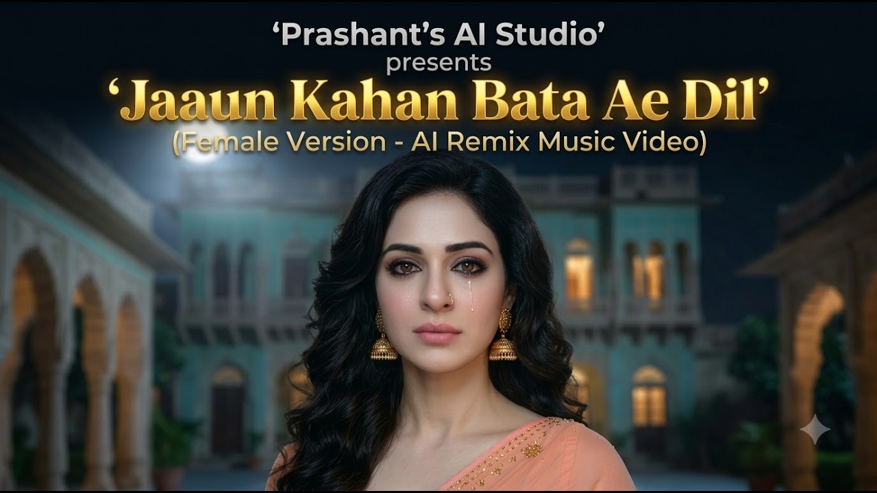 Jaaun Kahan Bata Ae Dil (Female Version) | AI Remix Music Video | Prashant's AI Studio