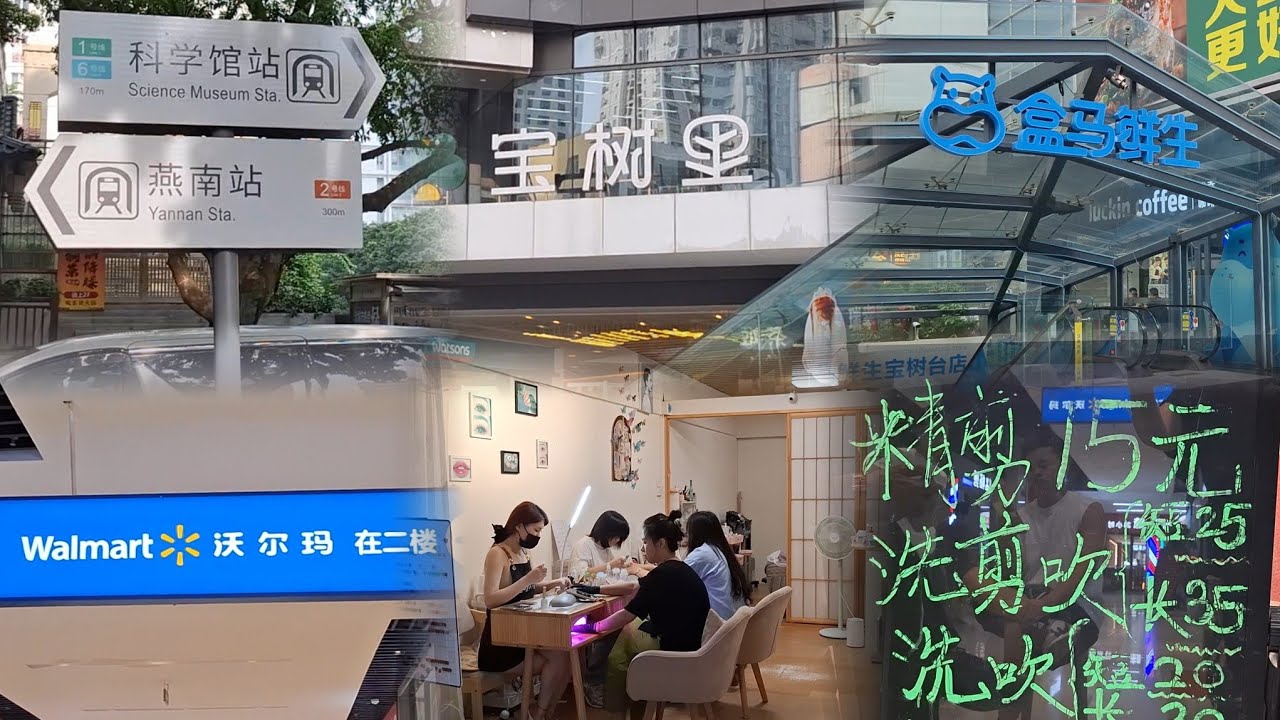 深圳~燕南站 | 沃爾瑪購物廣場~¥15剪髮 | 沃爾瑪超市 | 寶樹里 | 盒馬鮮生 | 徒步➡️科學館站 | 2024-9-4(星期三)實況