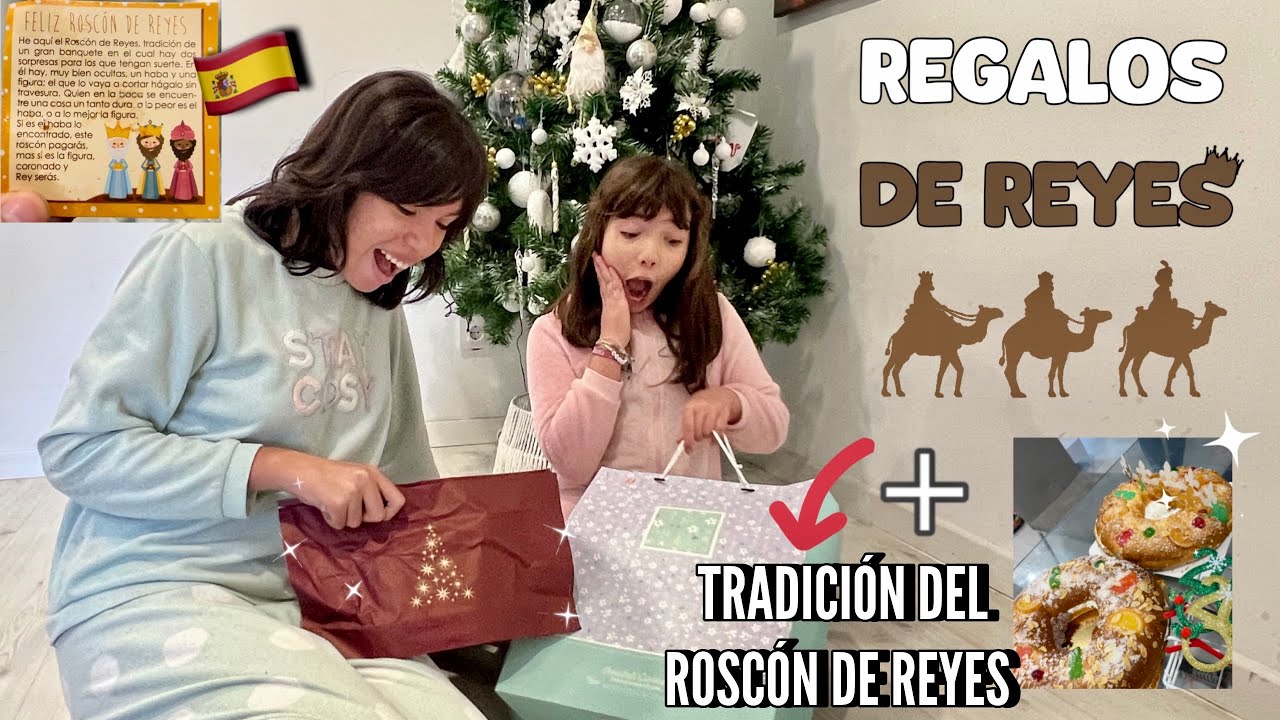 NOCHE de REYES comiendo ROSCÓN 👑 ABRIENDO REGALOS el día de REYES MAGOS 🎁 2024 🇪🇸