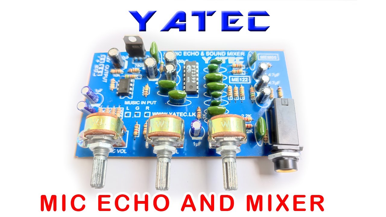 Mic echo and sound mixing Board (PT2399 + NE5532) From YATEC