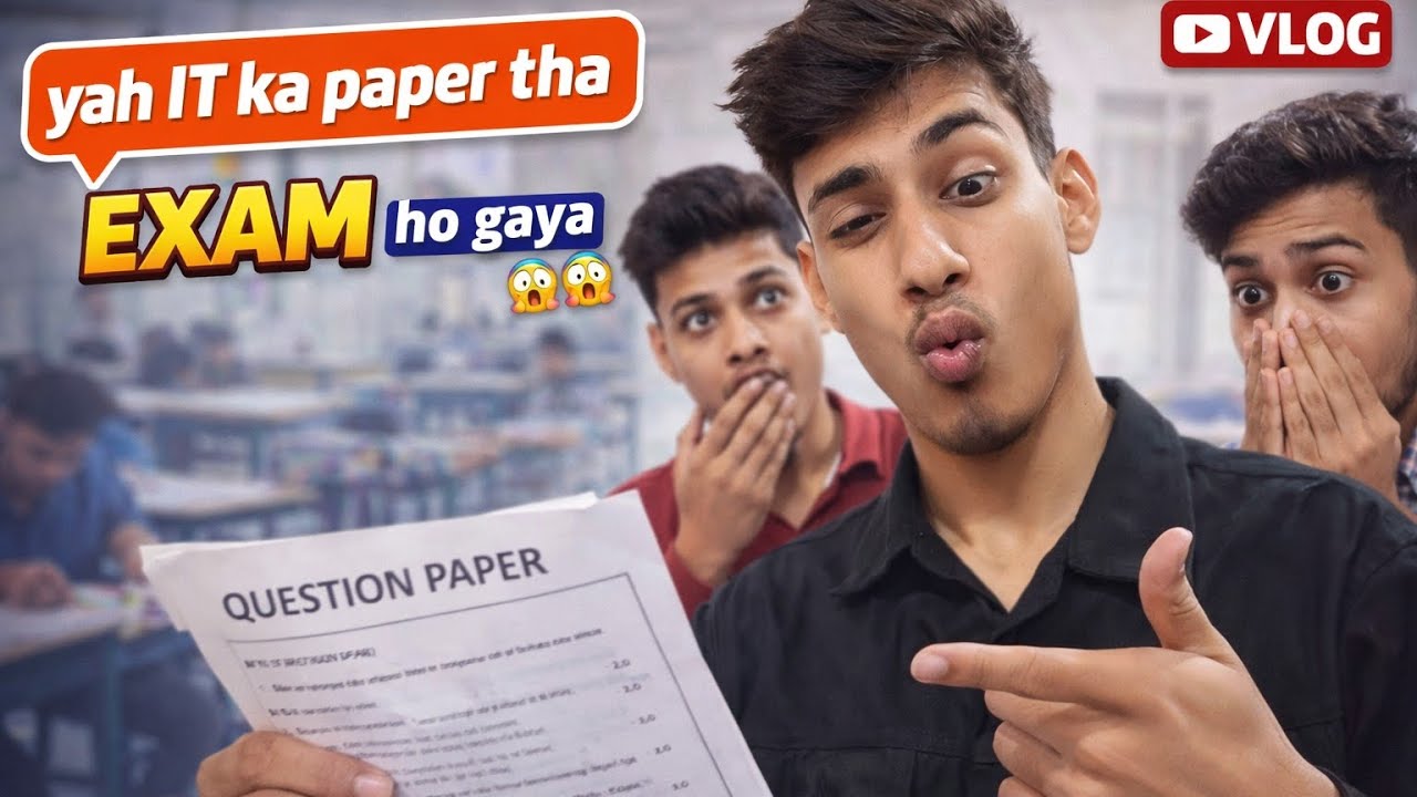 Vlog 33 !!IT ka paper tha!! Question samajh mein hi nahin Aaya🥶🥶