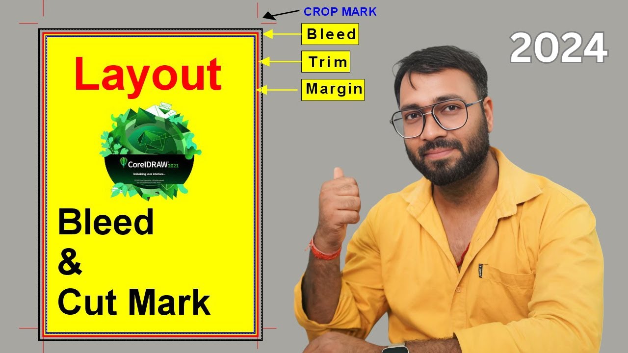 CorelDraw 2024 | Brochure Page Layout Bleed & Cut Mark Setting in Hindi