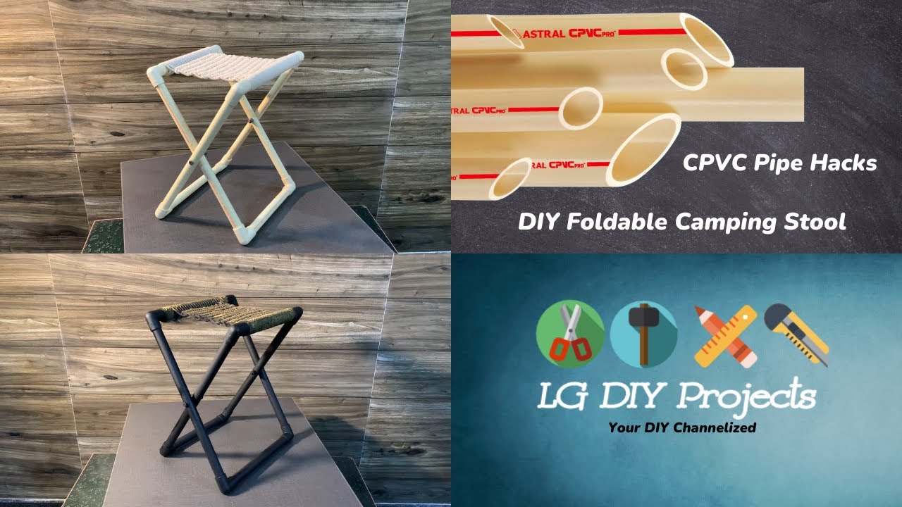 Foldable Camping Stool, DIY Project using CPVC Pipes and Accessories.
