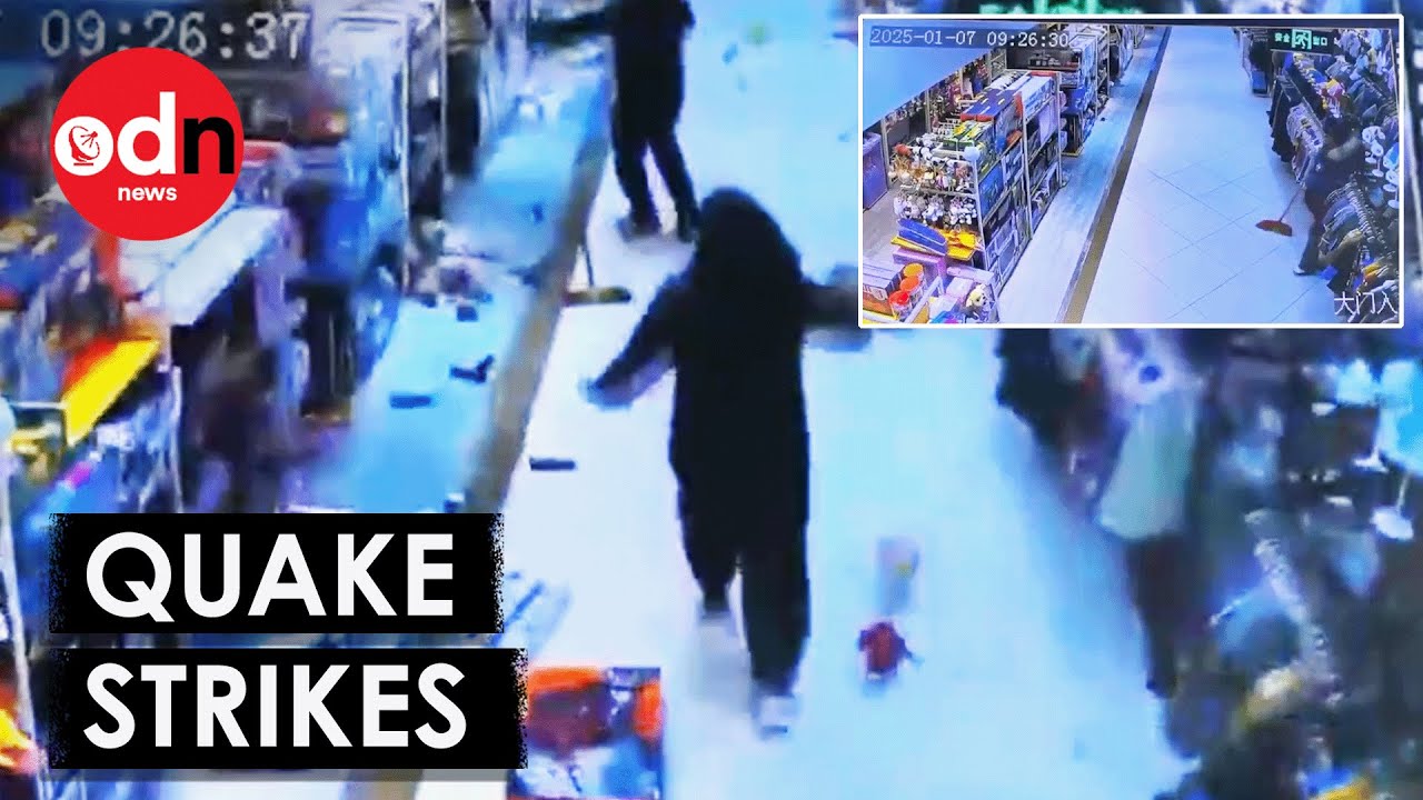 CCTV Captures Moment 7.1 Magnitude Earthquake Strikes China’s Tibet Region