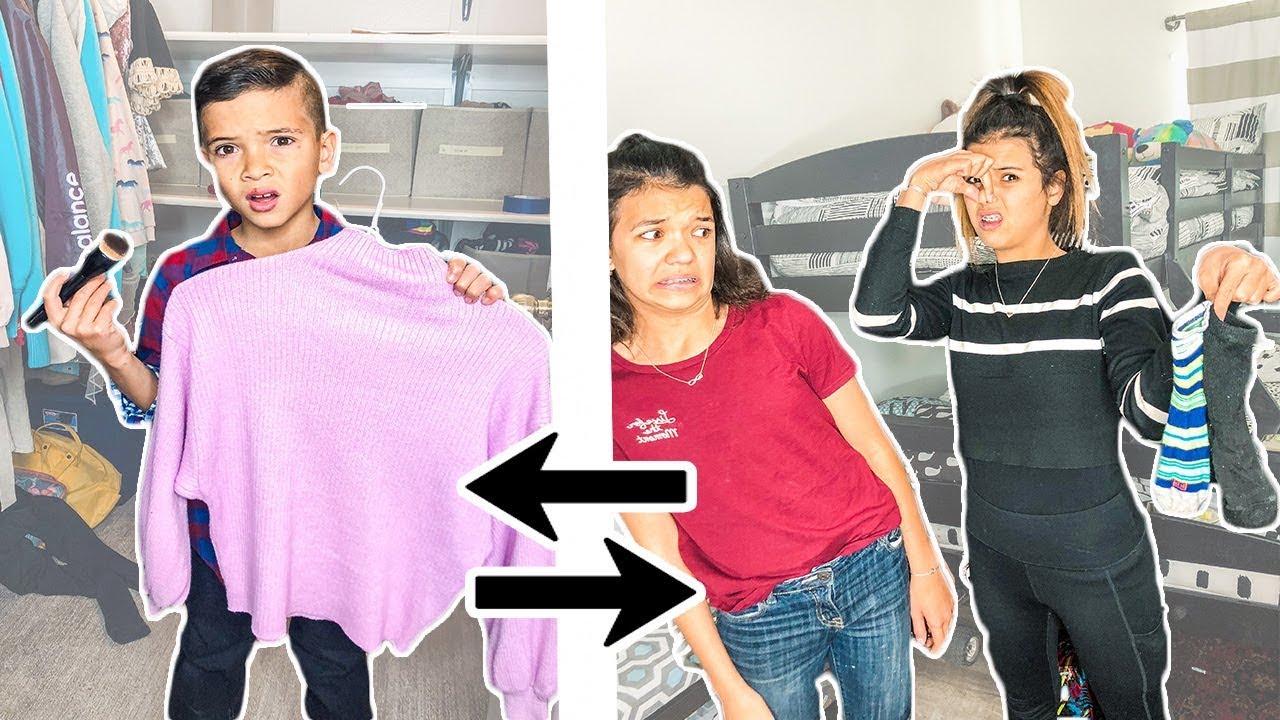 24 Hours OVERNIGHT Bedroom SWAP! TEENS swap with BOYS!