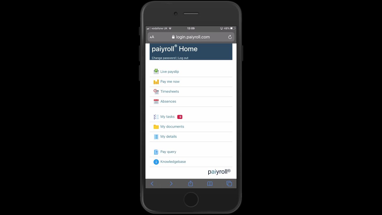 What is a Live payslip in paiyroll&reg;?  Online payroll automation in the cloud.