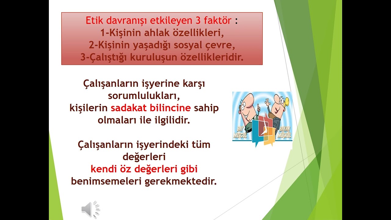 ETİK DAVRANIŞ İLKELERİ