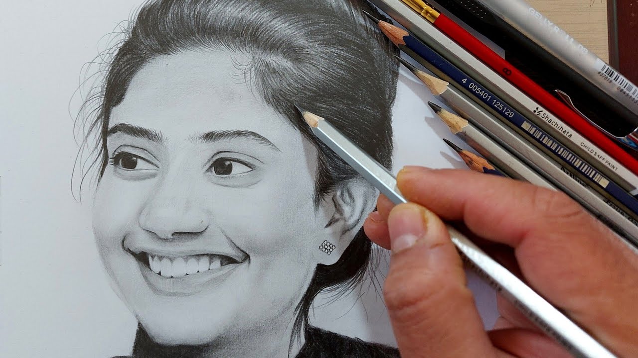 Drawing Sai pallavi | Realistic Pencil art