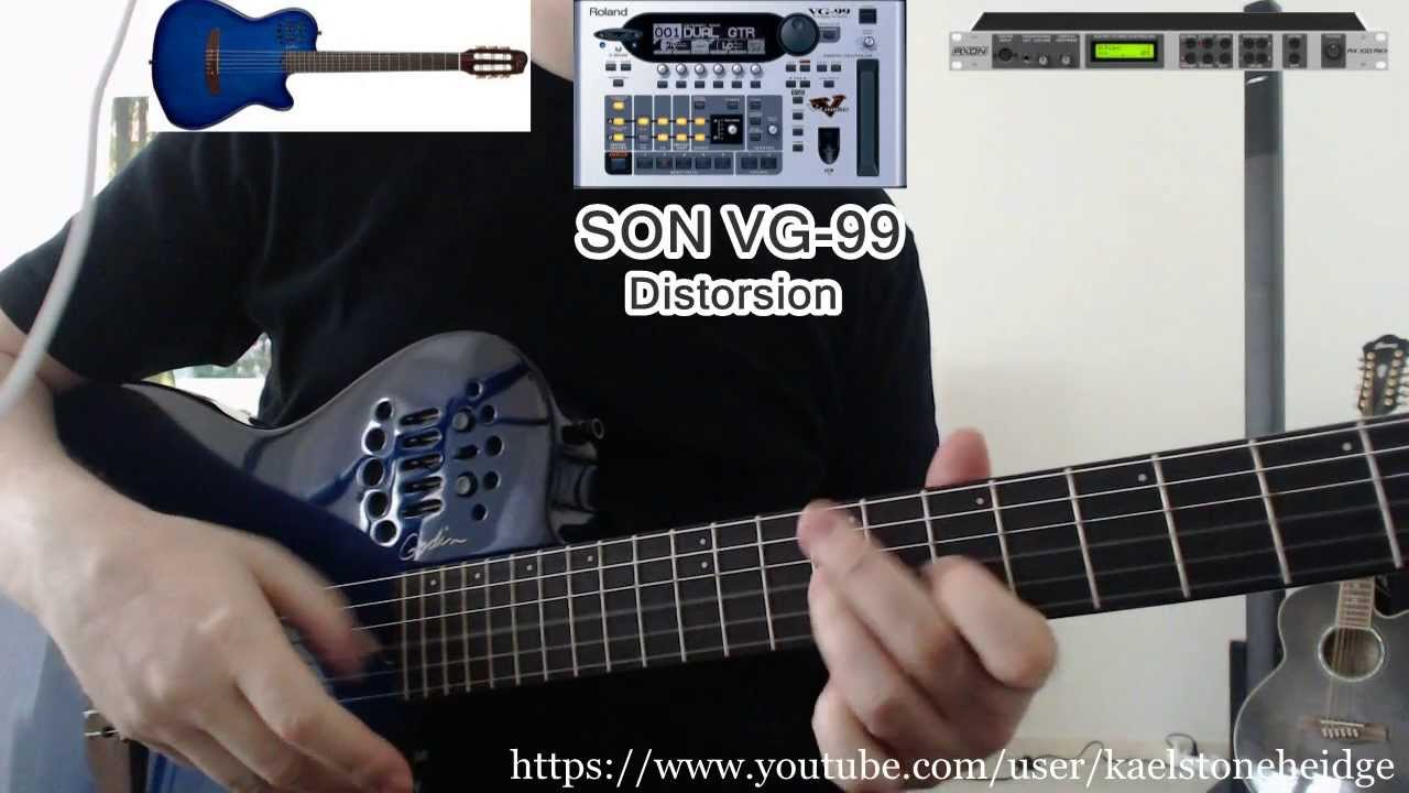 Guitare Midi Démo - Godin ACS-SA sur VG-99 V-Guitar et Axon AX 100