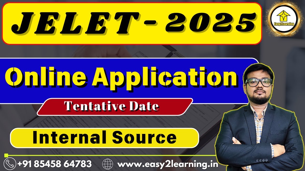 JELET 2025 Online From Fillup Tentative Date