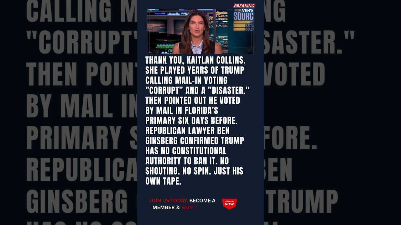 Kaitlan Collins Calls Out Trump's Mail-In Voting Hypocrisy by Playing His Own Words on CNN