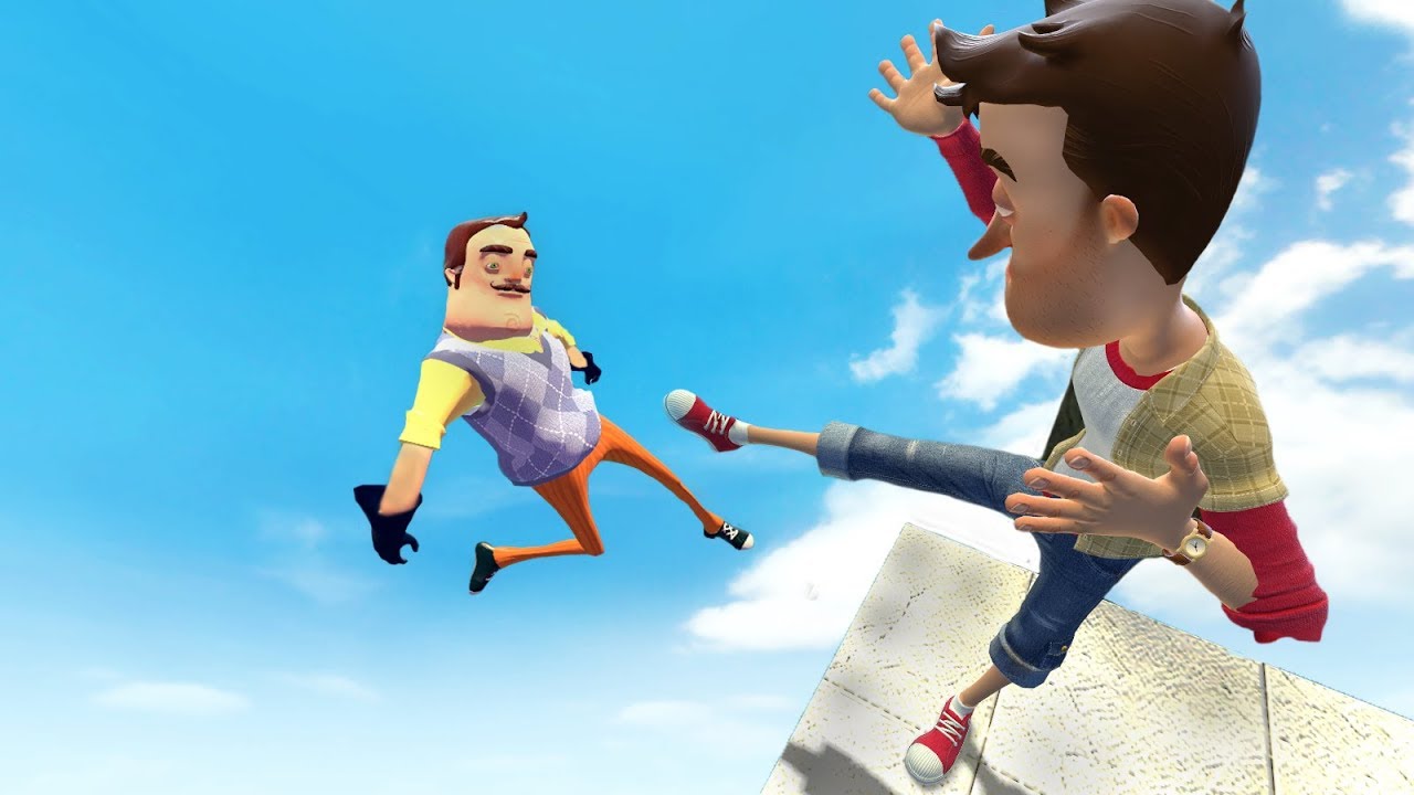 Hello Neighbor: Ragdolls & Epic Falls ep.1 [GMOD]