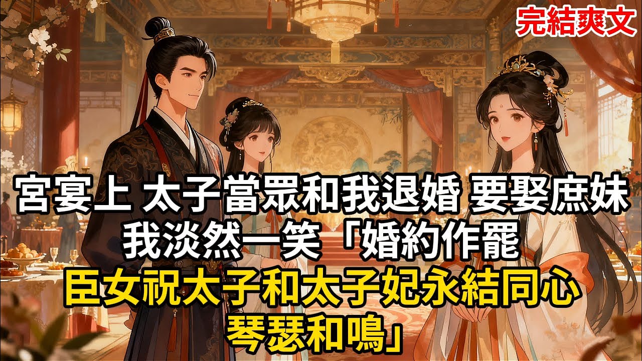 宮宴上 太子當眾和我退婚 要娶庶妹 我淡然一笑「婚約作罷 臣女祝太子和太子妃永結同心 琴瑟和鳴」