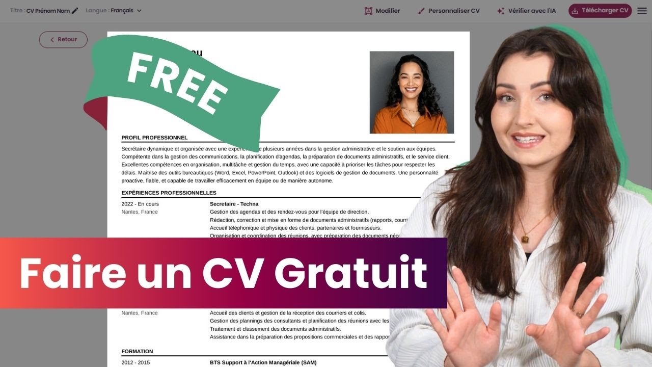 Faire un CV 100% Gratuit | CVcrea