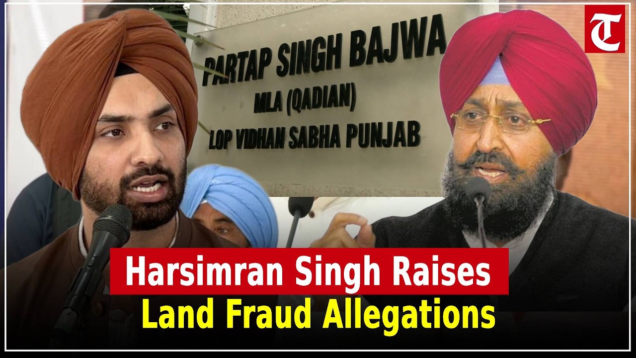 AAP Harsimran Singh visits Pratap Singh Bajwa, raises allegations over Ramgarh village land dispute.