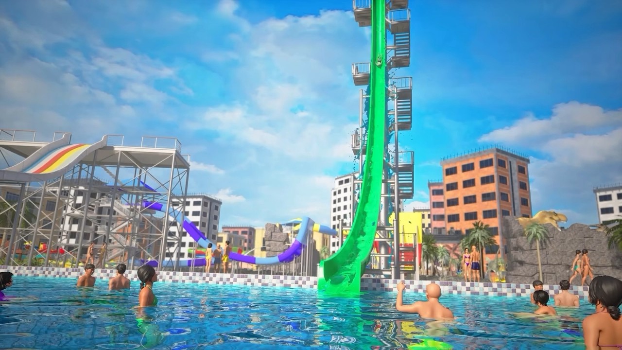 NEW GAME! - WATERPARK SIMULATOR 1.0 -  DAY FOUR - New Map & New Co-Op Mode AND SO SO MUCH MORE!!!