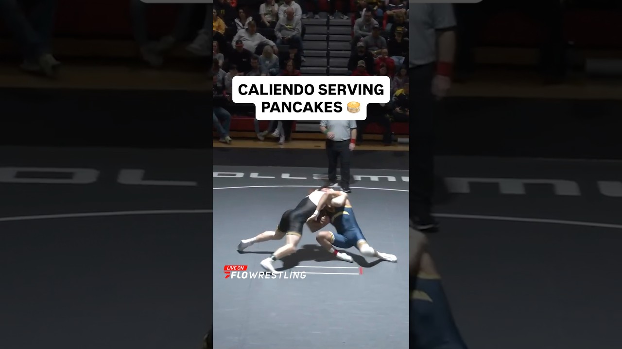Michael Caliendo serving pancakes 🥞 at the 2025 Uncivil War LIVE on FloWrestling