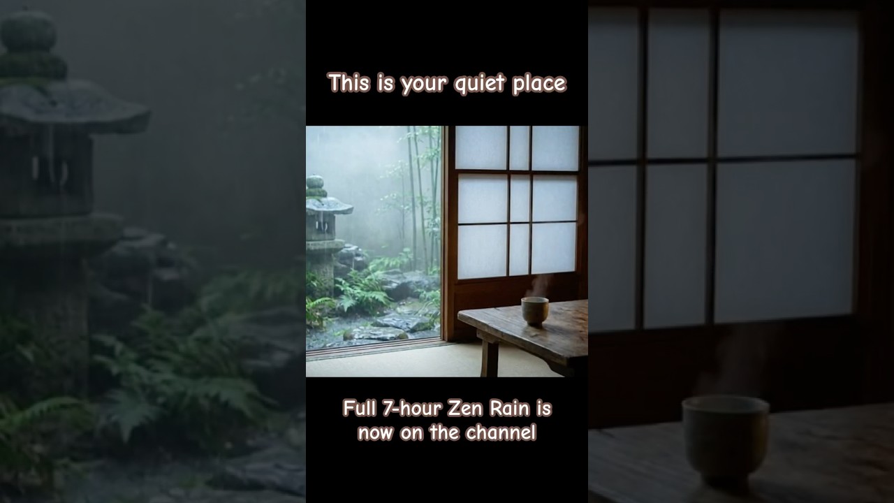 Japanese Zen Rain 🌿 Quiet & Calm #rain